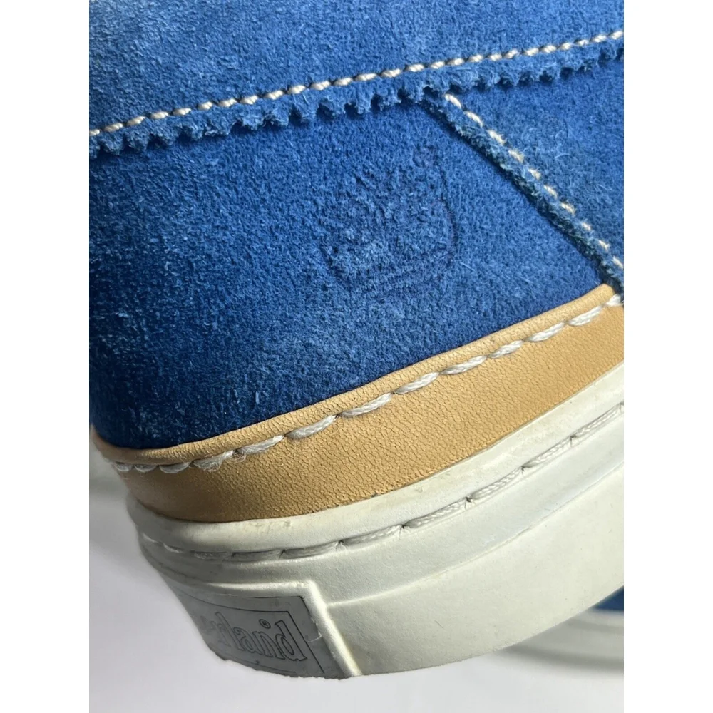 Stussy‎ x Timberland Blue Suede Boat Shoe Mens Size 10.5 US Lace Moc Rare